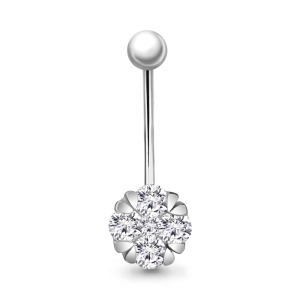 Пирсинг Серебро родированное 75541А.5