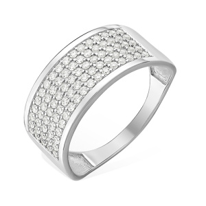 Кольцо Серебро родированное 1010017058-501