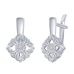 Серьги Серебро родированное 21301-925