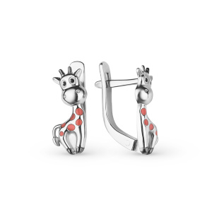 Серьги Серебро родированное 15010027-40