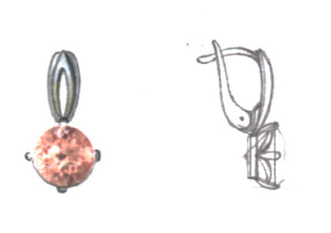 Серьги Серебро родированное 3207012821-5