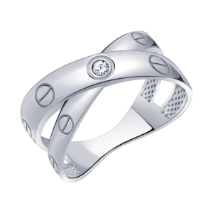 Кольцо Серебро родированное 11049-925