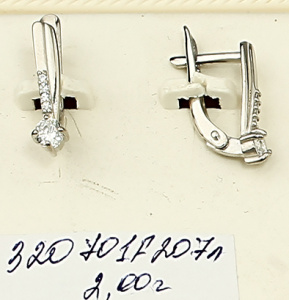 Серьги Серебро родированное 320701F207л