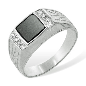 Кольцо Серебро родированное 1110010231-1