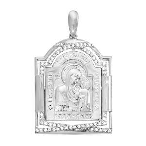 Подвеска Серебро родированное с030841