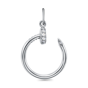 Подвеска Серебро родированное с032351