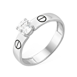 Кольцо Серебро родированное 1010417419-501