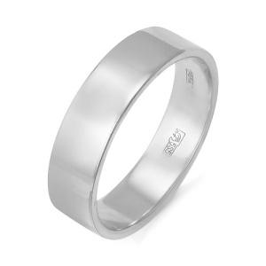 Кольцо обручальное Серебро родированное с090080