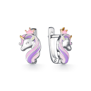 Серьги Серебро родированное 901021667