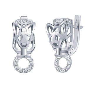 Серьги Серебро родированное 21168-925