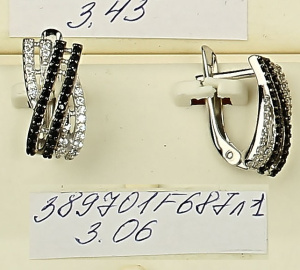 Серьги Серебро родированное 389701F687л-1