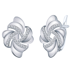 Серьги Серебро родированное 20968-925