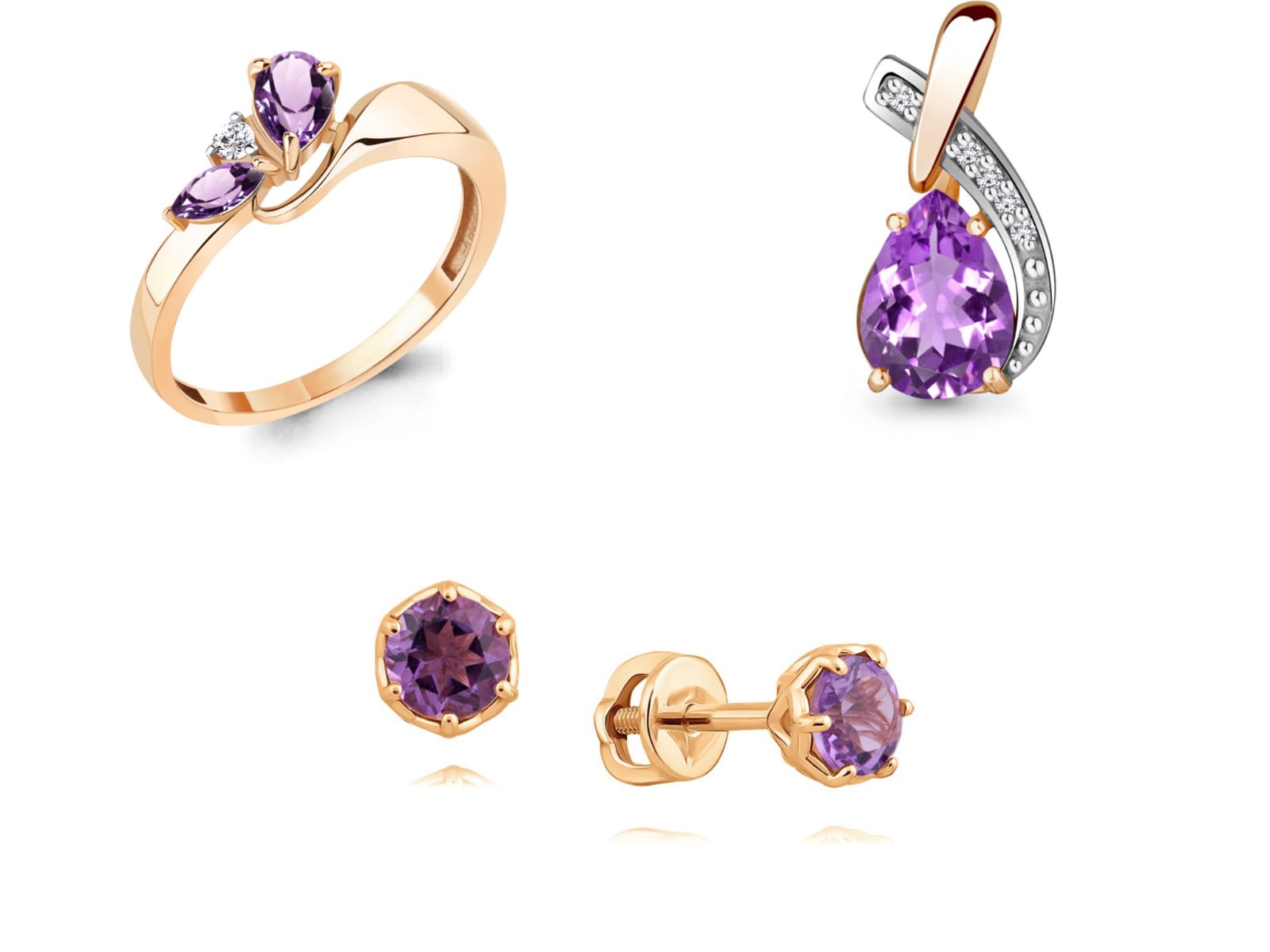 Ювелирные украшения с аметистом