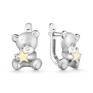 Серьги Серебро родированное 901022342