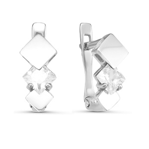 Серьги Серебро родированное с121338