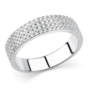 Кольцо Серебро родированное 320700G460л