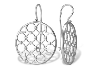 Серьги Серебро родированное 44010375