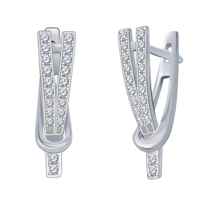 Серьги Серебро родированное 20148-925