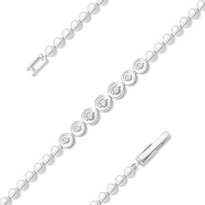 Браслет Серебро родированное 14100111599-501