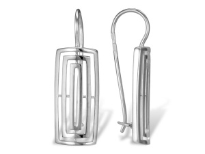 Серьги Серебро родированное 44010365