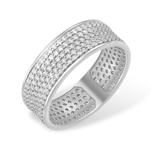 Кольцо Серебро родированное 10100111748-501