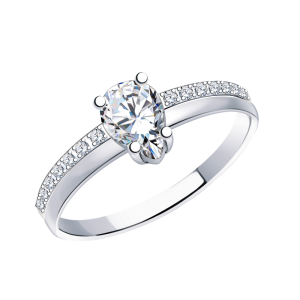 Кольцо Серебро родированное 11111-925