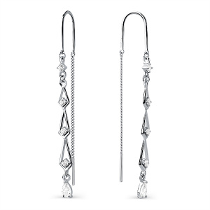 Серьги Серебро родированное 320701G726л