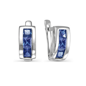 Серьги Серебро родированное с120844-1