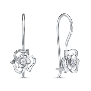 Серьги Серебро родированное с122775