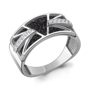 Кольцо Серебро родированное 600053АЧ.5