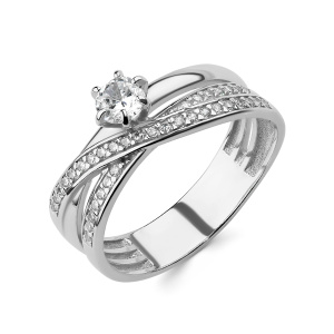 Кольцо Серебро родированное 320700G211л