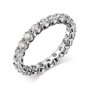 Кольцо Серебро родированное 901012234