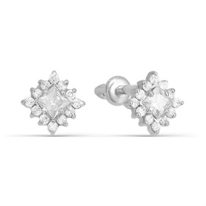 Серьги Серебро родированное с050102