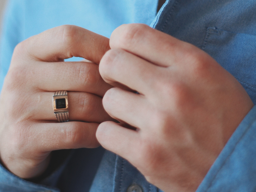 кольцо мужское печатка